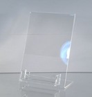 25 Acrylic 5  X 7  Slanted Picture Frame Holders With Business Card Holder