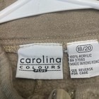 Vintage Carolina Colours Women Embroidered Zip Fleece Brown Sweatshirt Sz 18 20