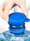 2pcs Reusable Silicone Water Jug Caps     No Spill  Anti-dust  Random Pattern New
