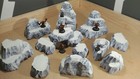 Wargaming Terrain - Tall Hills Large Box Set Of Hills Snow Finish