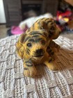 Vintage Flocked Tiger Cubs - Made In Hong Kong 1970   s