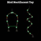 2pcs Swing Parrot Toy Spiral Perch Bird Cage Toy - Colorful Wood   Glow Beads
