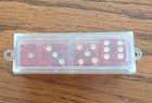 Vintage Crisloid Cheater Mini Trick Dice 4 Red Bakelite Trick Dice W  Case E