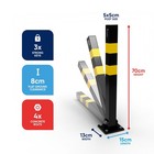 Heavy Duty Folding Robust Security Parking Post Driveway Ballard With Lock   Key