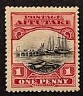 Travelstamps  1920 Aitutaki Cook Islands Stamps Scott  29 1c    warf    Mogh Unwmk