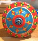 Vintage 1950s Ohio Art Tin Spinning Top Three Little Pigs Bad Wolf