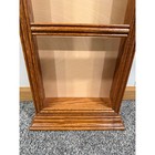 Vintage Oak Wood Shadow Box Wall Hanging Display Shelf Crown Molding 23 Inch