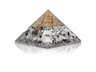 Large Rainbow Moonstone Orgone Pyramid-stone Of Intuition-crystal Quartz