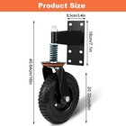 1-4pcs Gate Wheels 8  Heavy Duty Spring-loaded Wooden Metal Tube Gate Caster