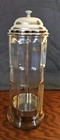 Vintage Tablecraft Glass Drinking Straw Holder Straw Dispenser 11  Metal Top