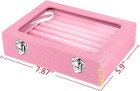 Eongoa Jewelry Box Rings Organizer Tray 7 87 X 5 90 X 1 77 Inches  Light Pink 