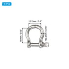 8 X Screws Pin Shackle 3 9mm 1 8  220lb Forged Bow Shackle Marine Grade Silver