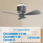 Portable Fan Ceiling Rechargeable Battery Powered Outdoor Camping With Remote