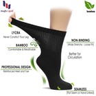 Women Bamboo Loose Fit Diabetic Crew Socks  Non-binding  3 Pairs  By Hugh Ugoli