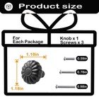 Cabinet Knobs 4 Pack Matte Black Drawer Pulls Kitchen Closet Dresser Cupboard Fu