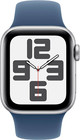 Apple Watch Se 2nd Gen 40mm Gps Silver W  S m Denim Sport Band Mxec3ll a