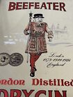 Beefeater Dry Gin Mirror Bar Wall Advertising Sign Vintage Framed 13 25    X 9 25   