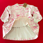 Mini Boden Adorable Pet Print Long Sleeve Cotton Sweatshirt Dress  3-4 Years 