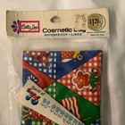 Vintage 70s Betty Lou Makeup Cosmetic Toiletries Case Bag Travel Bicentenial Nos