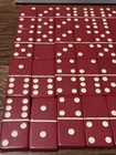 Vintage Original Crisloid Cherry Red Bakelite Catalin Dominoes In Box