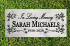 Personalized Memorial Stone Floral Style Gift Custom Marble Remembrance Stone