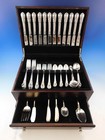 American Victorian By Lunt Sterling Silver Flatware Set For 12 Dinner Service
