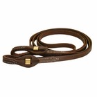 Aj Tack Oiled Harness Leather Brass Quick Change Roper Reins - 5 8in X 8ft