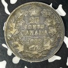 1905 Canada 25 Cents Lot t4862 Silver 