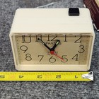 Spartus Quartz Travel Alarm Clock Beige Vintage Plastic Battery Power Mcm