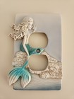 Mermaid Bathroom Decor Outlet Switch Cover Plate Nautical Ocean Beach House