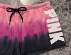 Nwt Victoria s Secret Pink L Ombre Dip Dye Logo Rare Classic Lounge Sweat Shorts