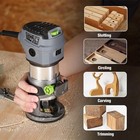 Workpro 6 5 Amp Corded Hand Trimmer Router Tool 6 Variable Speeds Wood Router