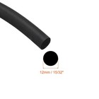 Uxcell Foam Rubber Weather Seal Strip  12mm 15 32   Diameter 4 12mmx4m  Black