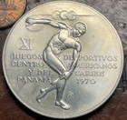 1970 Silver Proof 5 Balboas Republic Of Panama     commemorative Silver Coin      