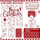 7 Pcs Christmas Bathroom Set Candy Shower Curtain Decor Non Slip Rugs Towels