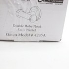 Gatco Latitude 2 Double Robe Hook Satin Nickel 4295a