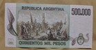 Argentina 500 000 Pesos Ley 18 188 Banknote  Issued Between 1980 And 1983 