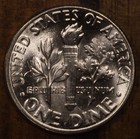 1950 P Roosevelt Dime Ch Bu Luster  90  Silver Us Coin From Obw Roll