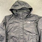North Face Rain Jacket Womens Medium Black Hyvent Black  Hooded Waterproof