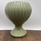 Vtg Mcm Mccoy Floraline Speckled Olive Green Vase Pottery Planter