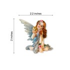 Miniature Garden Fantasy Fairy Pastel Glitter Blue W Gazing Ball  Fairy Figurine