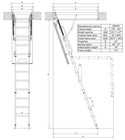 Fakro Lme Insulated Steel Attic loft Ladder   869491  With 400 Lb  Capacity