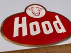 Vintage Original Hood Ice Cream Milk Sticker Sign With Dairy Cow