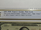  10 1929 Lyons New York Ny National Currency Bank Note Bill Ch   1027 Vf25 Pcgs