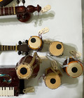 Vintage Miniature Hand Made Indian Musical Instruments - Wood