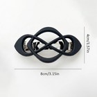 4pcs Matte Acrylic Celtic Knot Hair Barrettes Women Daily Hair Styling Clips