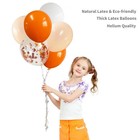 Orange Latex Balloons Party Decorations 12 Inch 50 Pcs White Matte Burnt Pastel