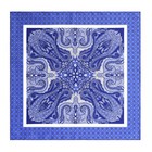 Men s 100 silk Handkerchief Navy Blue Floral Paisley Pocket Square 21  53cm