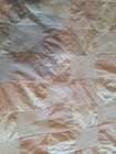 Baby Girl 4 Piece Pink   Ivory Crib Set - Comforter  Blanket  Dust Ruffle - Euc