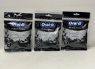 Oral-b Flossers Dental Picks Toothpicks Charcoal Mint 75ct  225 Total   Lot Of 3